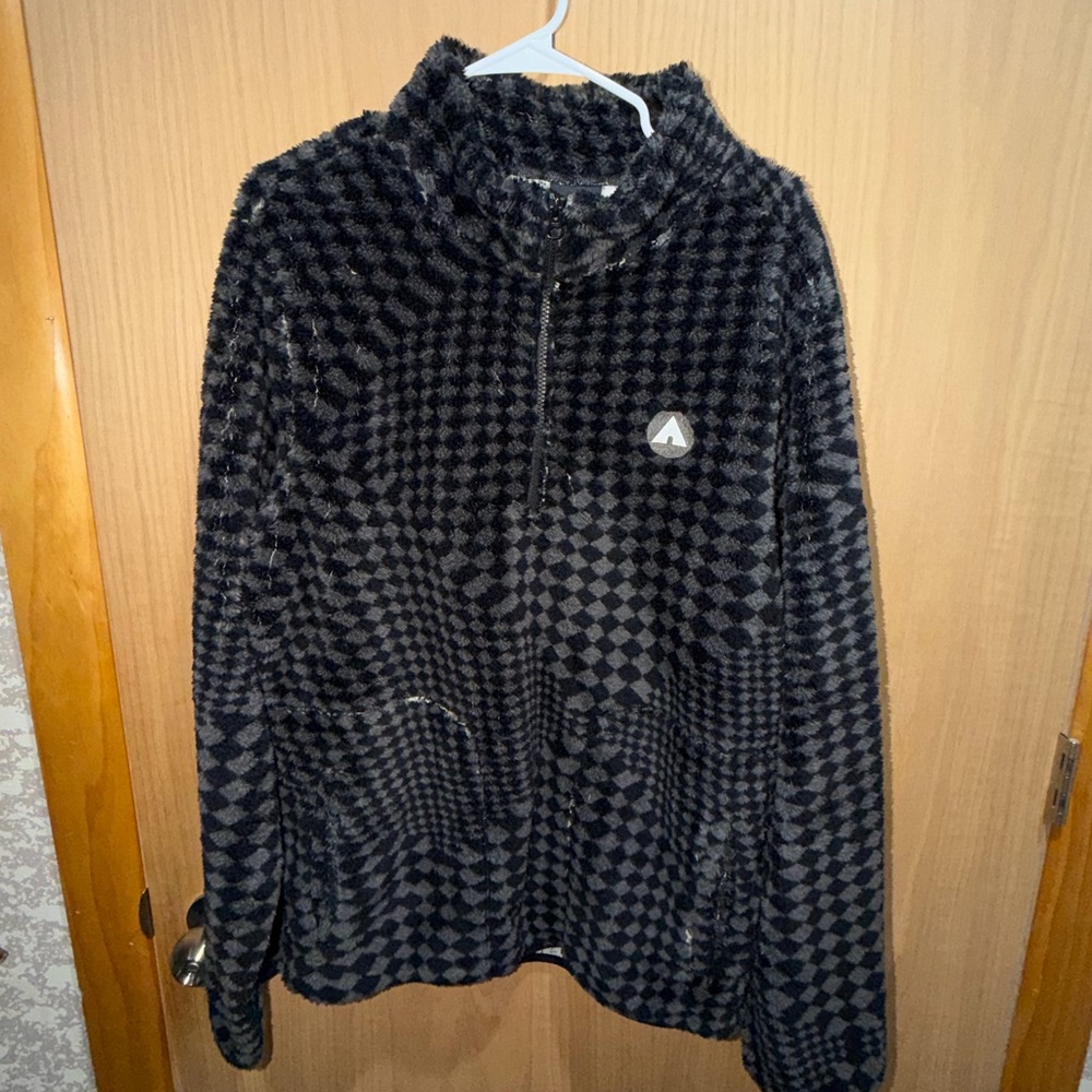 Airwalk Charcoal and Black Fleece Jacket